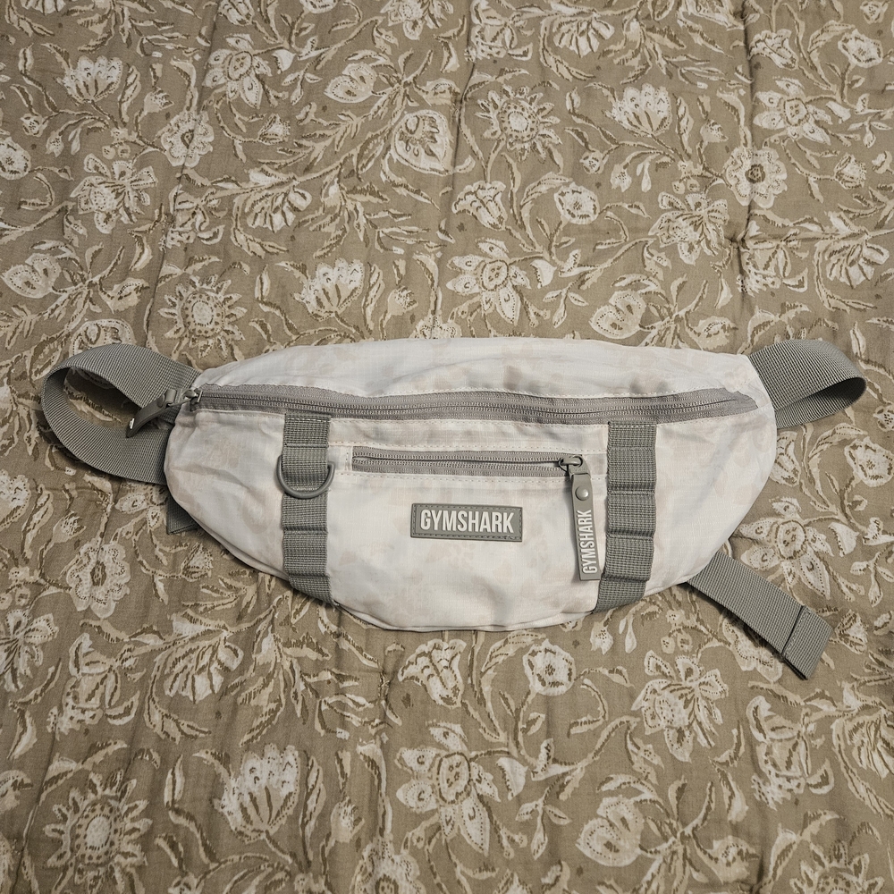 Gymshark Animal Print Light Pink &  Gray Belt Bag